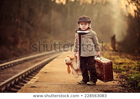 Stockfoto: Boy On Train Station