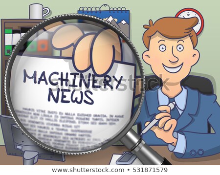 Stock fotó: Machinery Engineering Through Lens Doodle Concept