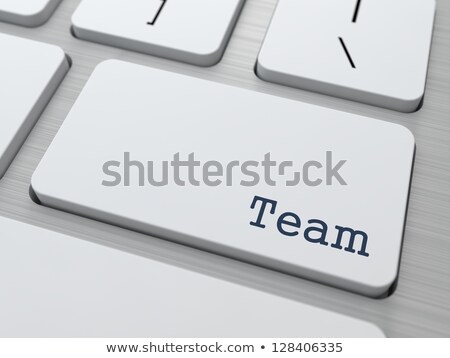 Zdjęcia stock: Team Building - Computer Keyboard Concept 3d
