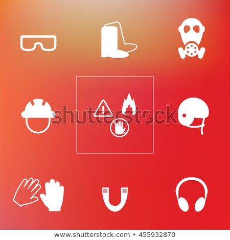 Foto stock: Worker And Blurry Skull