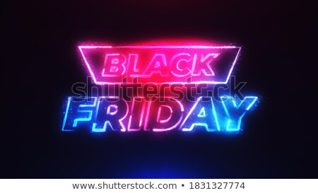 Сток-фото: Black Friday Sale Background With Glowing Red Streaks