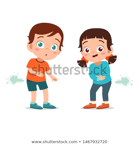 Stockfoto: Kid Girl Fart Illustration