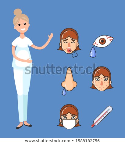 Foto stock: Allergy Symptoms Of Patient Doctor Showing Results