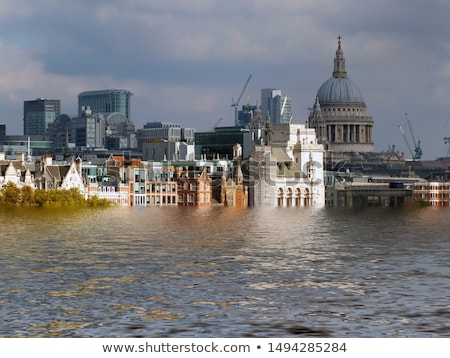 Foto stock: River Flood To The Sea