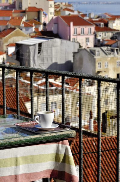 Coffee cup at table Stock photo © t3mujin