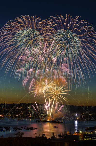 Fireworks on fourth of July in Seattle Washington  Stock photo © tab62