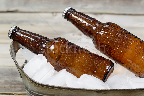 Cold Bottled Beer on Ice  Stock photo © tab62