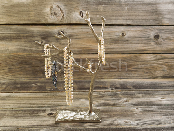 Pearls hanging in Metal Tree Stand  Stock photo © tab62