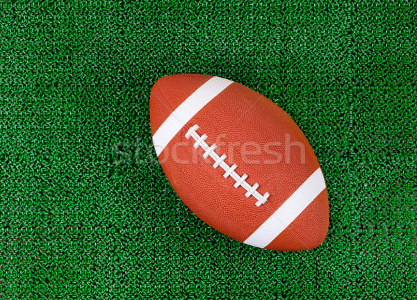 American football on artificial green grass turf field  Stock photo © tab62