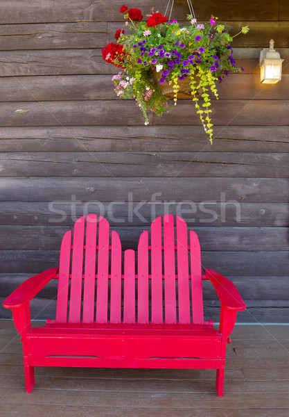 Rood houten stoel verticaal foto natuurlijke Stockfoto © tab62