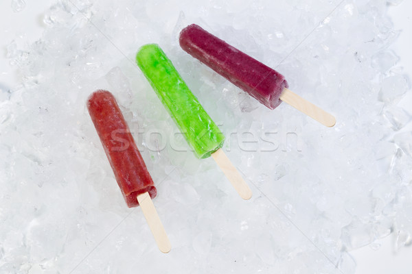 Owoców lodu poziomy widoku kolorowy zamrożone Zdjęcia stock © tab62