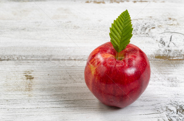 Fresh Whole red apple on rustic white wooden boards  Stock photo © tab62