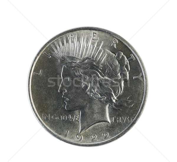 Silver Peace Dollar on White  Stock photo © tab62