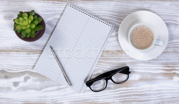 Básico papelería cuaderno café rústico Foto stock © tab62