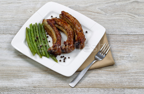 調理済みの バーベキュー リブ 豚肉 ストックフォト © tab62