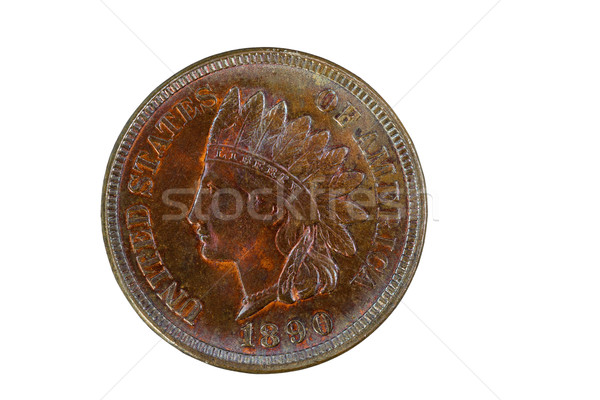 Indian Kopf cent mint Zustand isoliert Stock foto © tab62