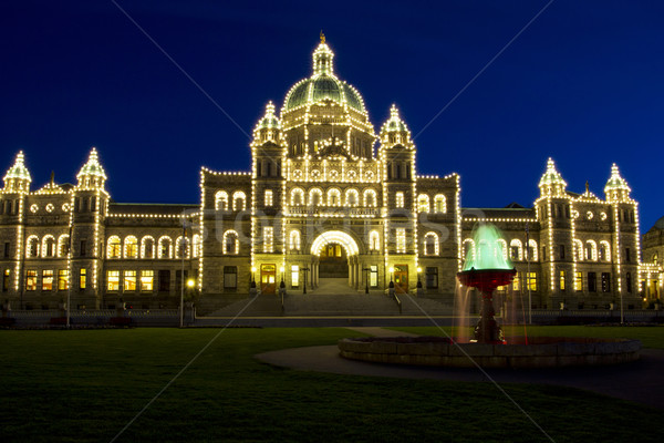 Capital Building of Victoria Canada at Night Time  Stock photo © tab62