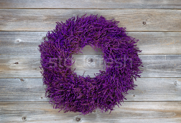 Stockfoto: Lavendel · krans · ceder · hout · top