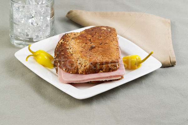Jambon sandwich horizontal photo ensemble [[stock_photo]] © tab62