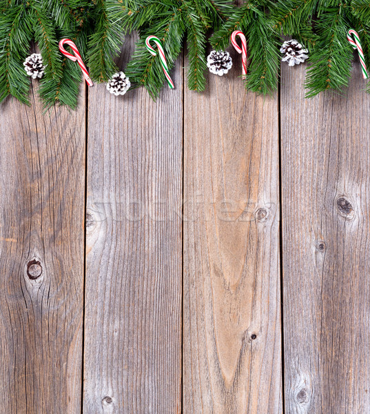 [[stock_photo]]: Noël · vacances · bois · sapin · bonbons