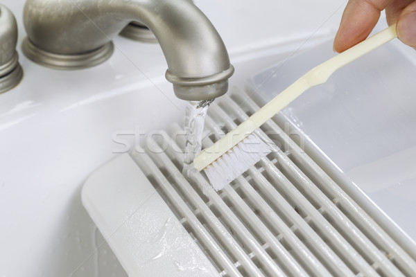 手 洗浄 ファン ベント カバー シンク ストックフォト © tab62