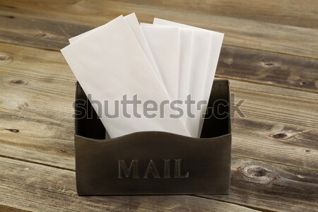 Vecchio mailbox lettere fronte view metal Foto d'archivio © tab62
