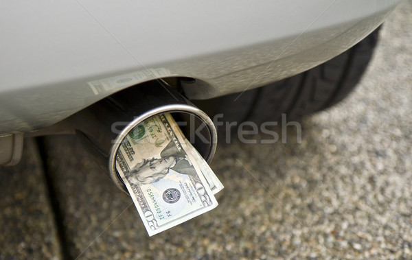 Pénz benzin sertés valuta magas előadás Stock fotó © tab62