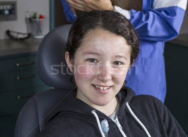 Young girl happy after dental visit  Stock photo © tab62