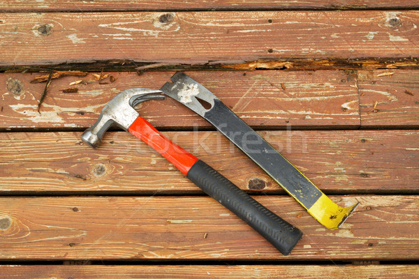 Hand tools for fixing old Deck  Stock photo © tab62