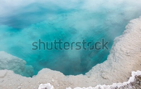 Deep aqua color hot spring in Yellowstone Park  Stock photo © tab62
