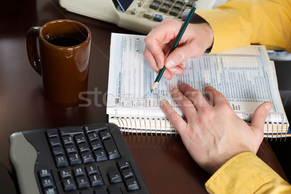 Filling out forms for Taxes  Stock photo © tab62