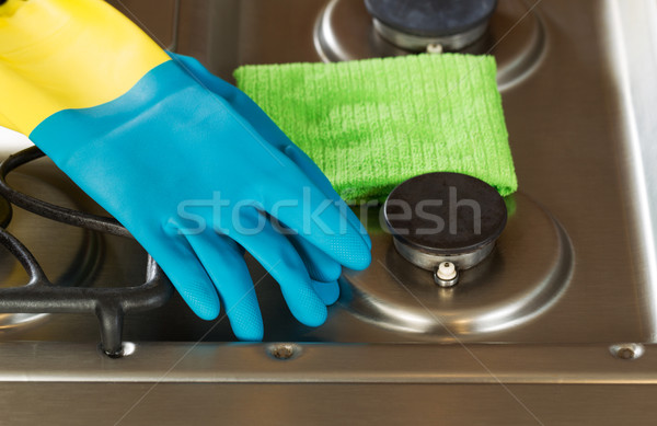 Cleaning Accessories on top of Stove Top Range  Stock photo © tab62