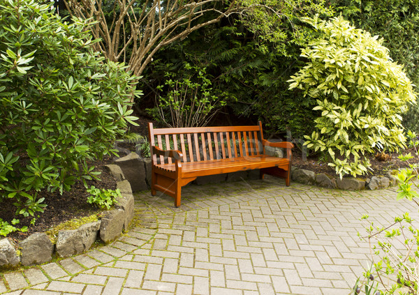  Secluded Wooden Bench  Stock photo © tab62