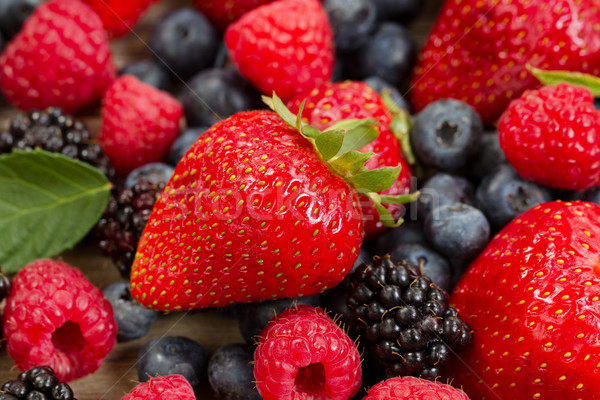 Freshly picked berries in pile Stock photo © tab62