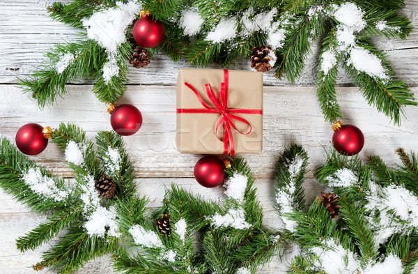 подарок Рождества красный украшения подвесной Сток-фото © tab62
