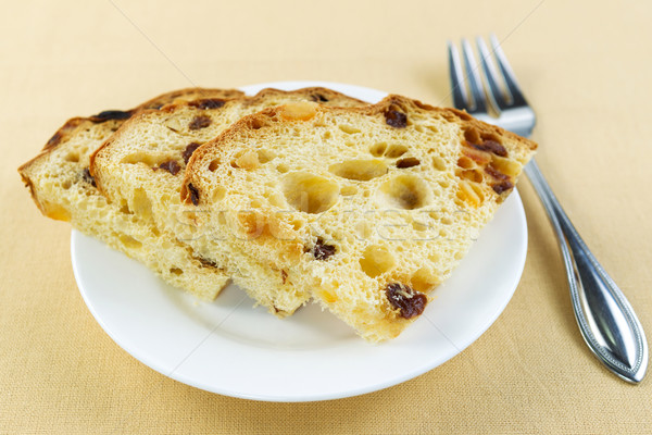 Friss arany olasz torta szeletek reggeli Stock fotó © tab62
