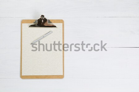 Traditional clipboard alb desktop top vedere Imagine de stoc © tab62