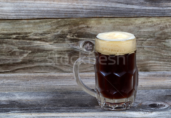Draft Stout Beer in Glass Stein on Rustic Wood  Stock photo © tab62