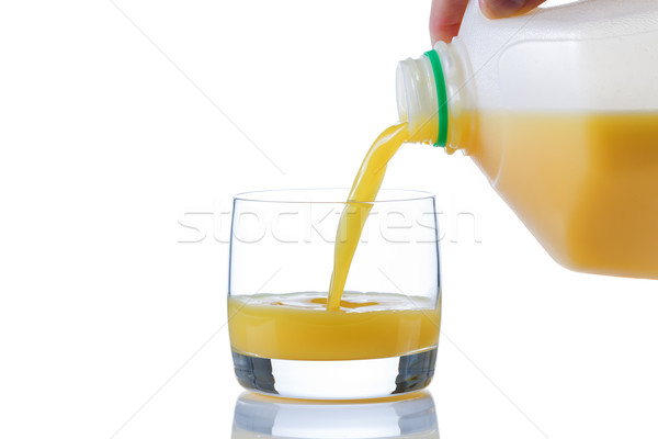 新鮮 橙汁 手 加侖 容器 商業照片 © tab62