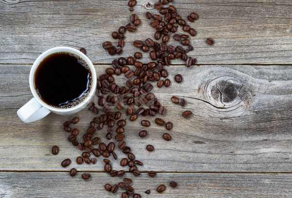 商業照片: 黑暗 · 咖啡豆 · 鄉村 · 木 · 頂部 · 視圖