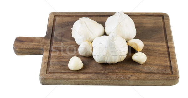 Fresh Raw Garlic on Wooden Board  Stock photo © tab62