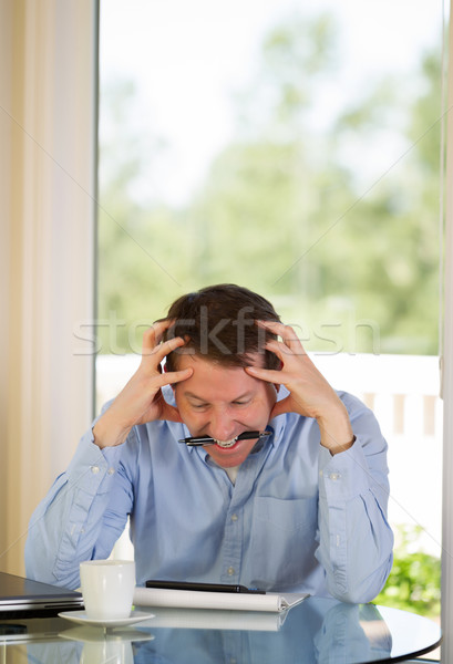 Mature man stressing out at work  Stock photo © tab62