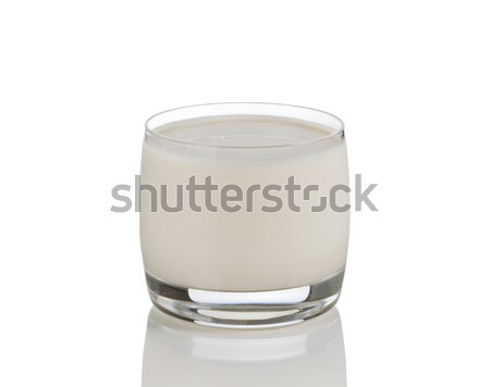 Full glass of fresh milk on white with reflection  Stock photo © tab62