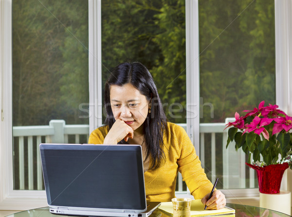 Mature woman working at home  Stock photo © tab62