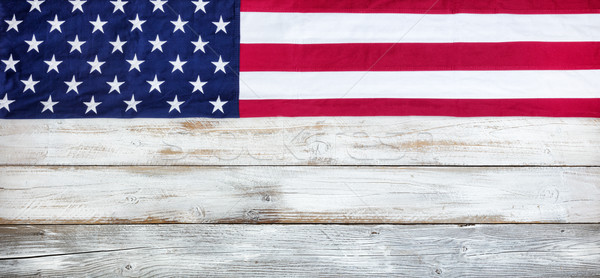 布 美國 旗 白 復古 木 商業照片 © tab62