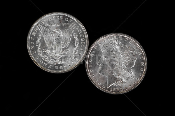 Front and backside of high quality Silver Dollar Stock photo © tab62