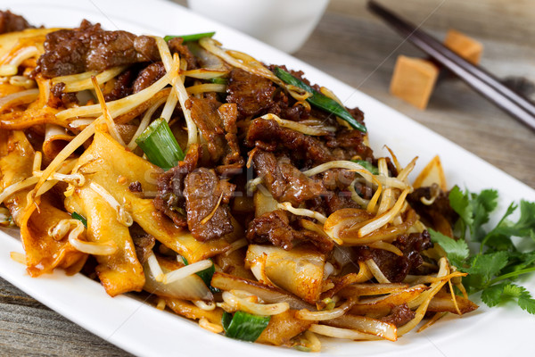 Chinês picante carne vegetal prato prato Foto stock © tab62