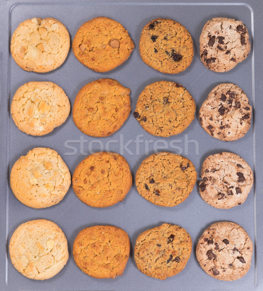 Varietà cookies metal cottura foglio Foto d'archivio © tab62