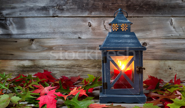 Glowing Lantern during Autumn Season  Stock photo © tab62
