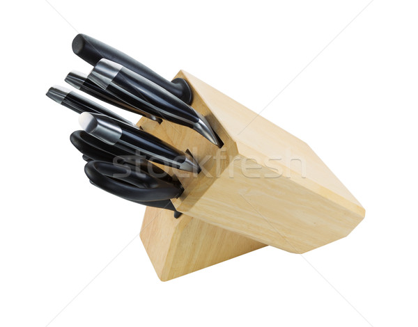 Konyha kellékek fehér fotó kések olló Stock fotó © tab62